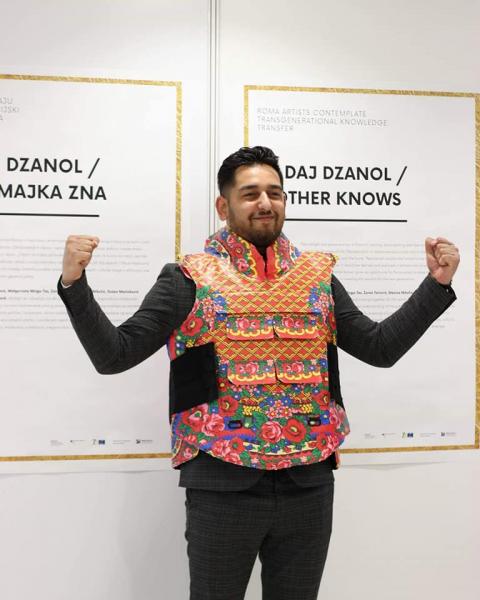 Almir Huseini (Serbia/ Germany, RGPP 2014/15; CEU SPP - MPA 2017) The vest is the artwork of Emilia Rigova (more: https://emiliarigova.com/bulletproof-culture.html)